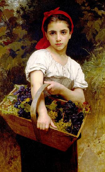 Adolphe William Bouguereau Grape Picker china oil painting image